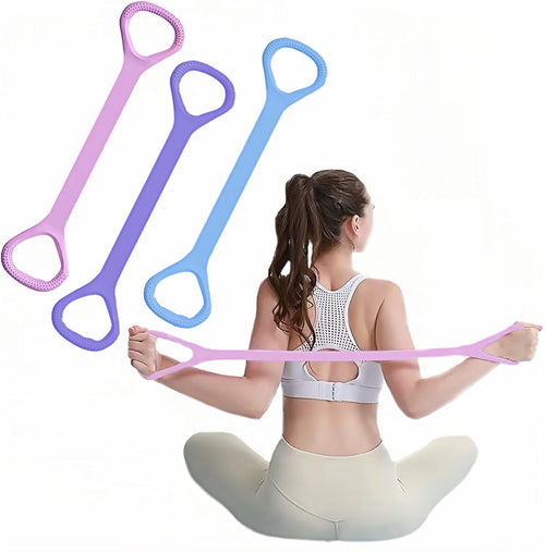 Figure 8 Handled Resistance Bands, Fitness Elastic Ropes for Strength Training, Yoga & Physical Therapy