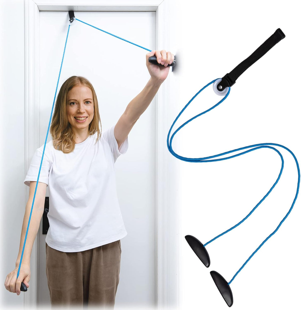 Doorway Shoulder Pulley, Physical Therapy Exercise Tool for Shoulder Rehabilitation & Pain Relief