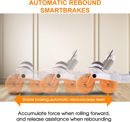 Automatic Rebound Abdominal Roller with Elbow Support, Knee Pad & Timer, Core Strength Training Ab Wheel