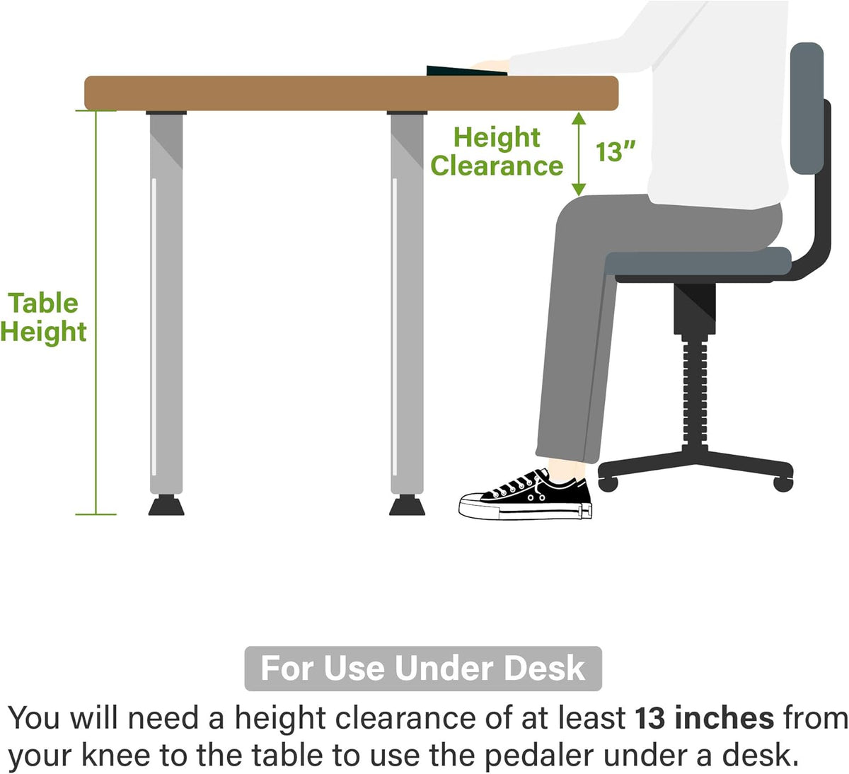 Folding Under Desk Bike Pedal Exerciser with LCD Monitor, Low-Impact Arm & Leg Fitness & Rehab Cycle