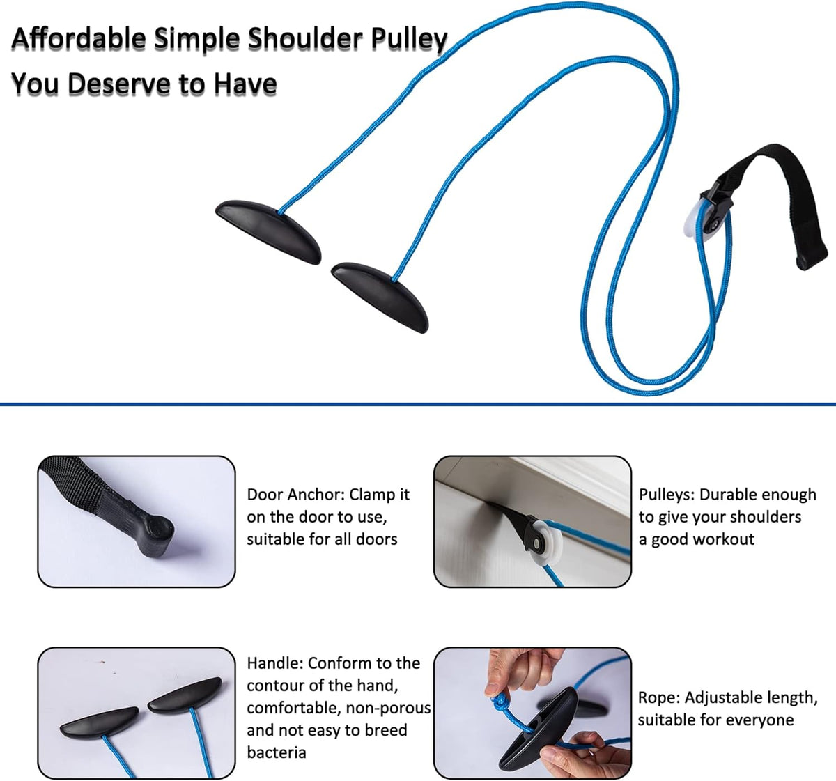 Doorway Shoulder Pulley, Physical Therapy Exercise Tool for Shoulder Rehabilitation & Pain Relief