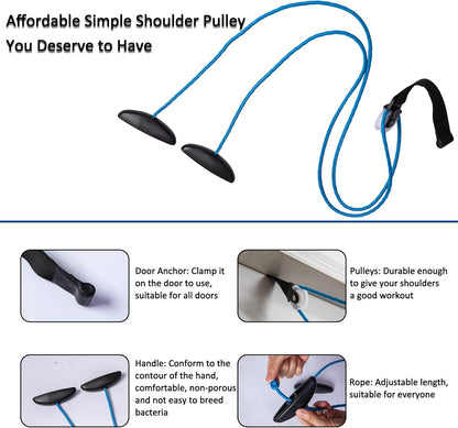 Doorway Shoulder Pulley, Physical Therapy Exercise Tool for Shoulder Rehabilitation & Pain Relief