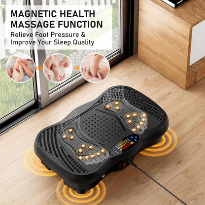 Whole Body Vibration Plate, 130 Speed Levels, 450 Lbs Load, Bluetooth & Resistance Bands, Fitness Shake Platform