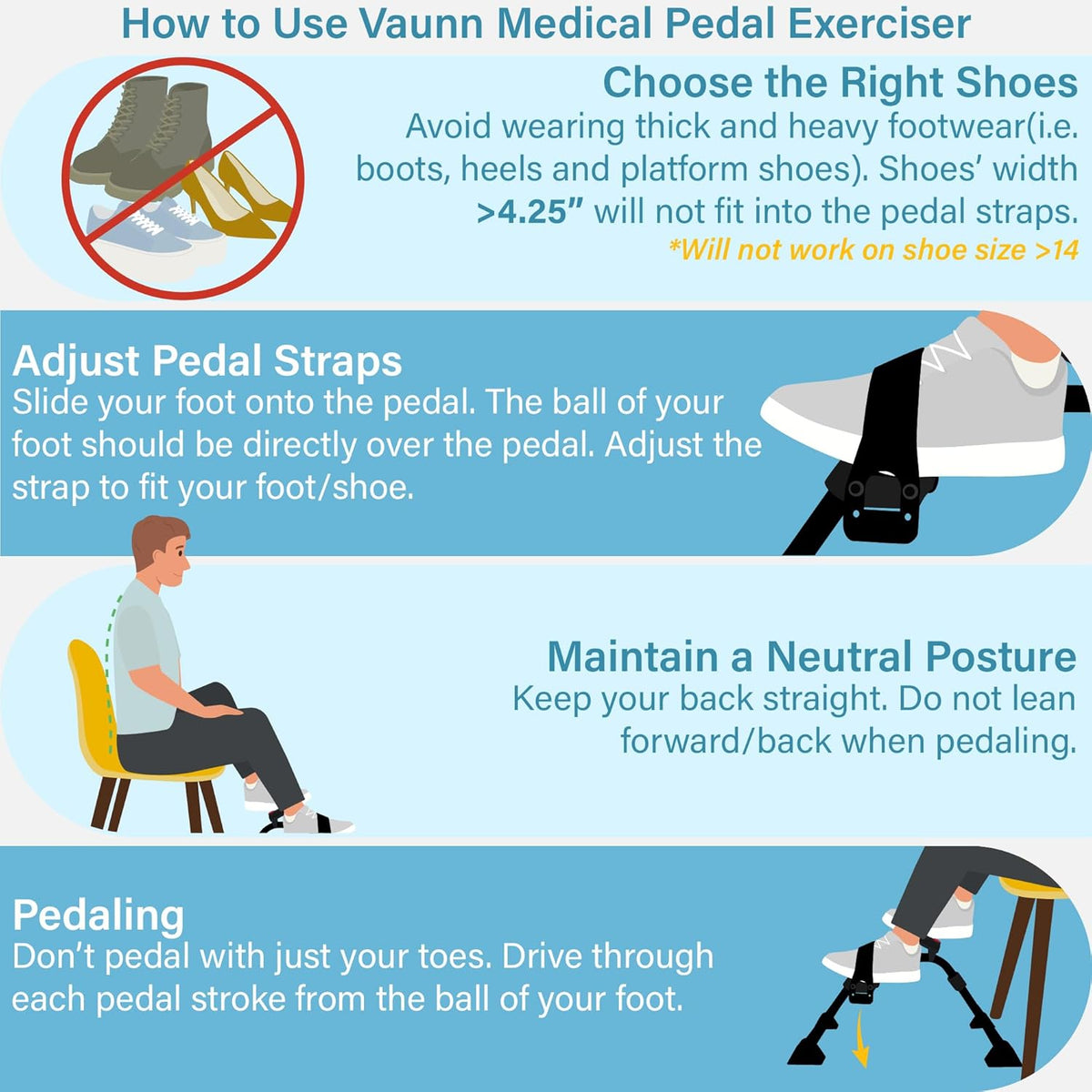 Folding Under Desk Bike Pedal Exerciser with LCD Monitor, Low-Impact Arm & Leg Fitness & Rehab Cycle