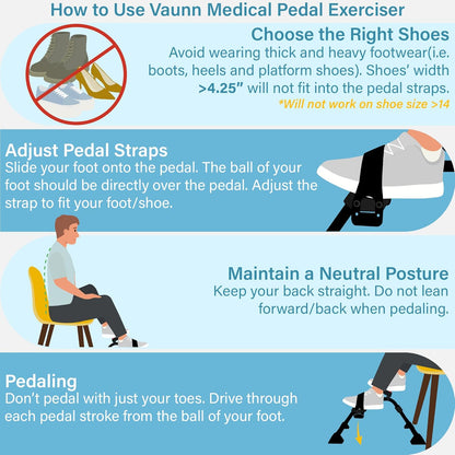 Folding Under Desk Bike Pedal Exerciser with LCD Monitor, Low-Impact Arm & Leg Fitness & Rehab Cycle