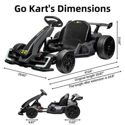2026 Hot 24V Kids Racing Go Kart – 9 MPH Fast Speed & 150 LBS Large Load Capacity